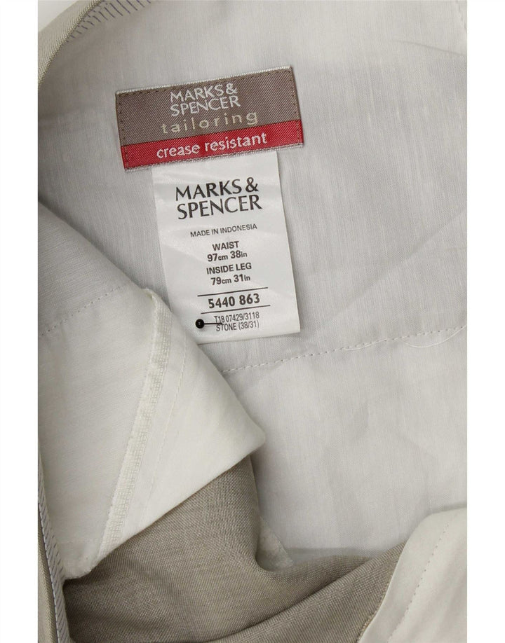 Мужские повседневные брюки Marks & Spencer W38 L31 серые из полиэстера