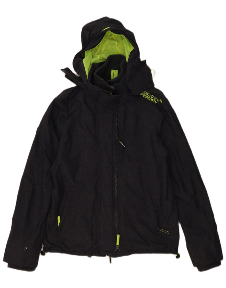 SUPERDRY Женская ветровка с графическим рисунком UK 16, большая серая