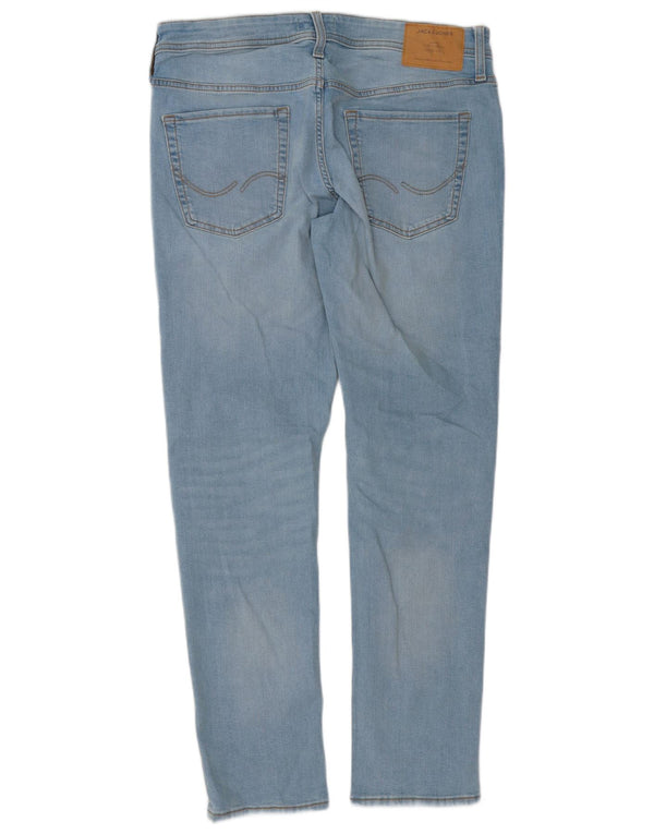 Мужские узкие джинсы Jack & Jones W34 L32 синие, хлопок