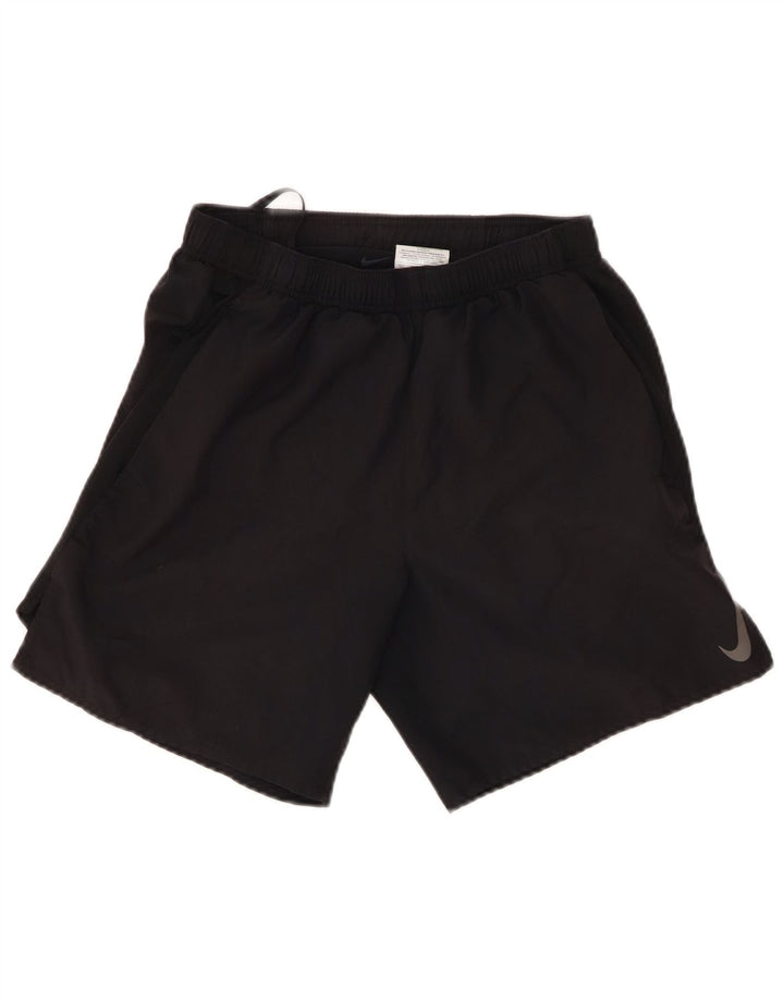 Мужские спортивные шорты NIKE Dri Fit, маленькие черные, из полиэстера
