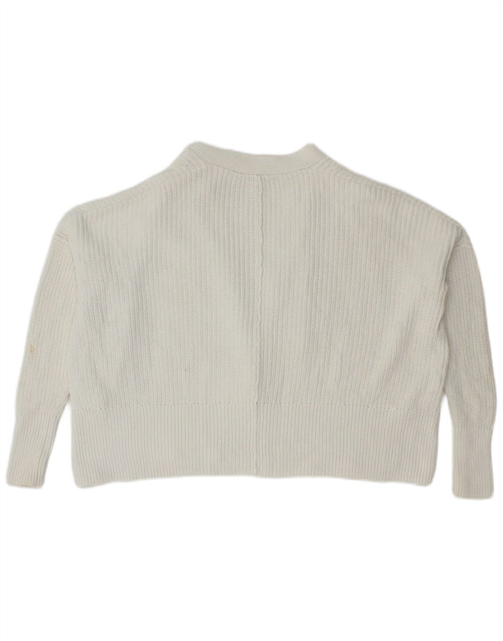 Женский укороченный открытый кардиган большого размера WHISTLES UK 6 XS, белый хлопок