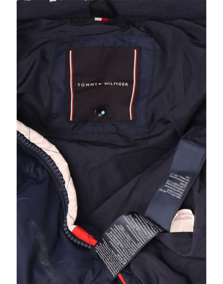 Tommy Hilfiger Утепленная куртка с капюшоном для мальчиков 9–10 лет Темно-синий полиэстер