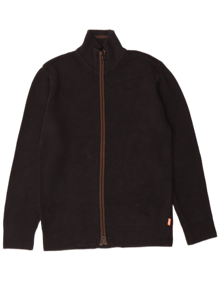 Мужской кардиган-свитер HUGO BOSS, средний черный, хлопок