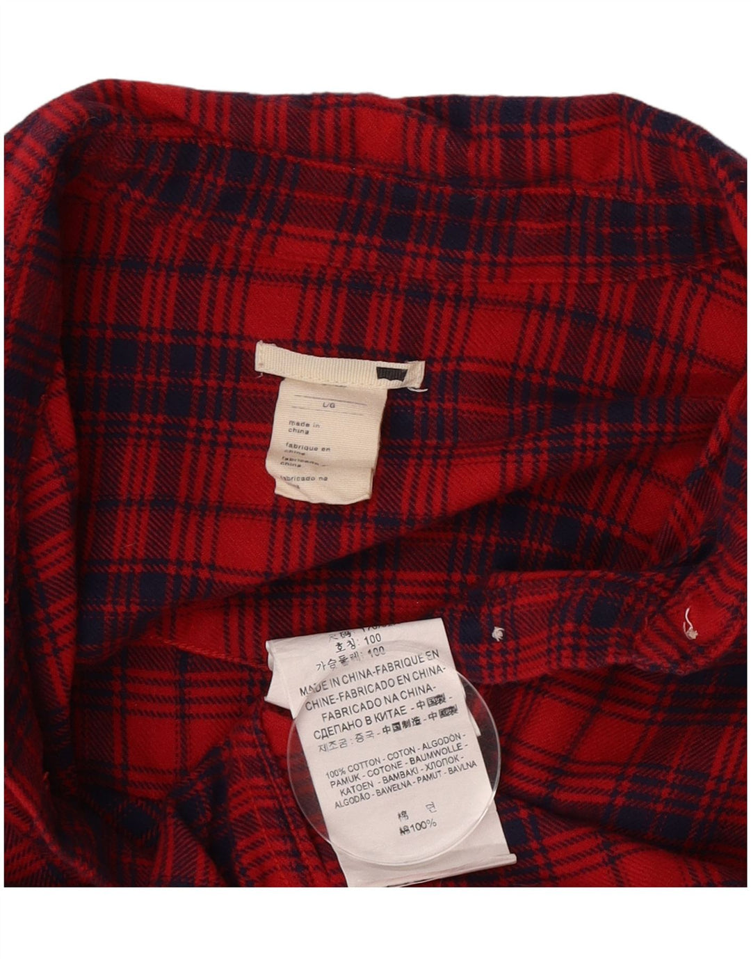 Женская фланелевая рубашка Levi's UK 14, большая красная клетка, хлопок