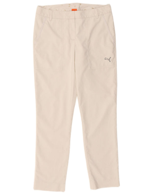 Женские брюки-чиносы Puma Slim UK 10, маленькие W32 L28, белый полиэстер