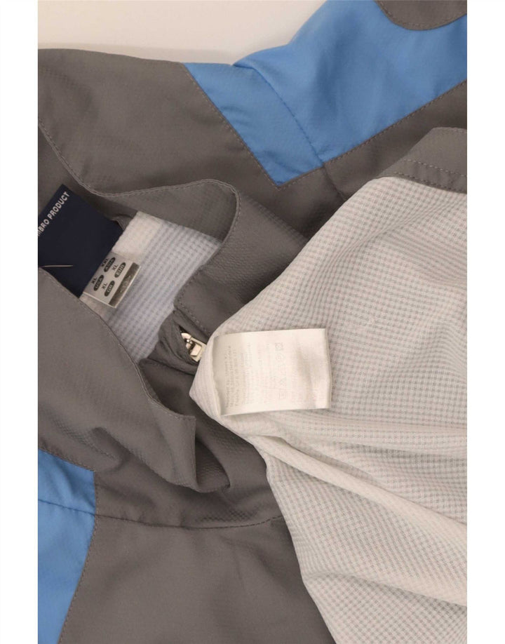 Мужская дождевик Umbro UK 42 XL, серый полиэстер с цветными блоками