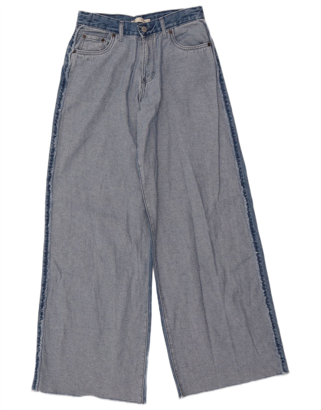 Широкие джинсы LEVI'S для девочек 13–14 лет W26 L31, синие, хлопок с цветными блоками