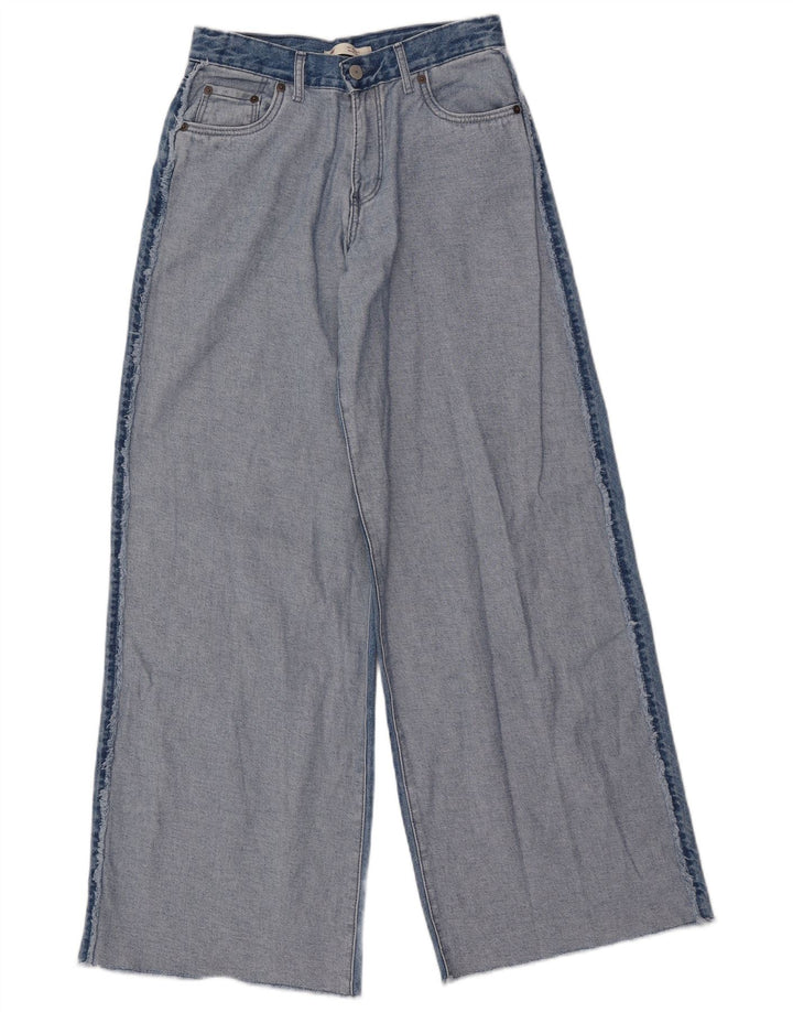 Широкие джинсы LEVI'S для девочек 13–14 лет W26 L31, синие, хлопок с цветными блоками