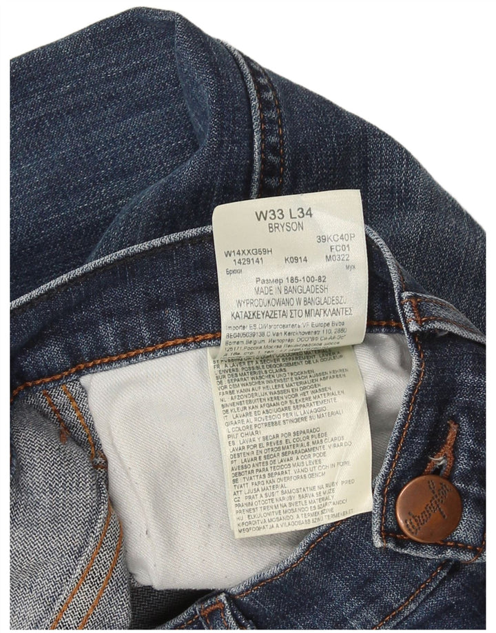 Мужские джинсы Wrangler Bryson Slim W33 L28, темно-синий хлопок
