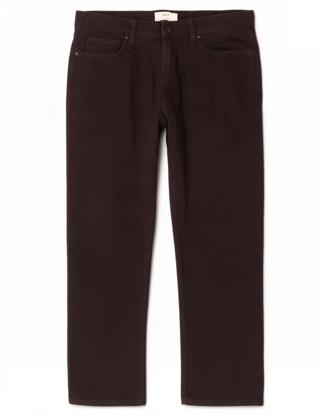 Мужские прямые джинсы Marks & Spencer W34 L31, черный хлопок