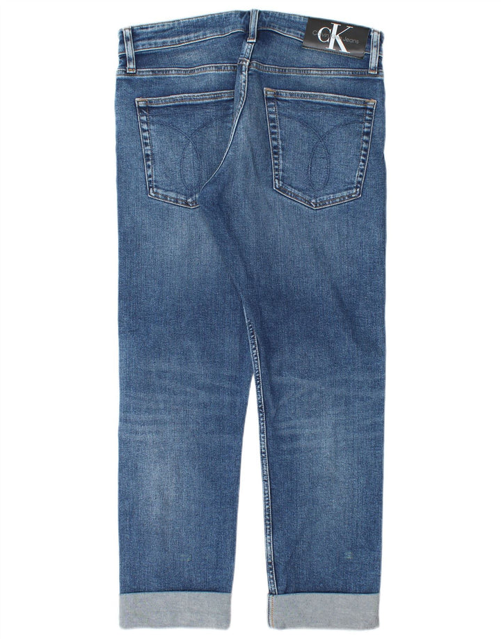 Мужские прямые джинсы Calvin Klein W32 L27, синий хлопок