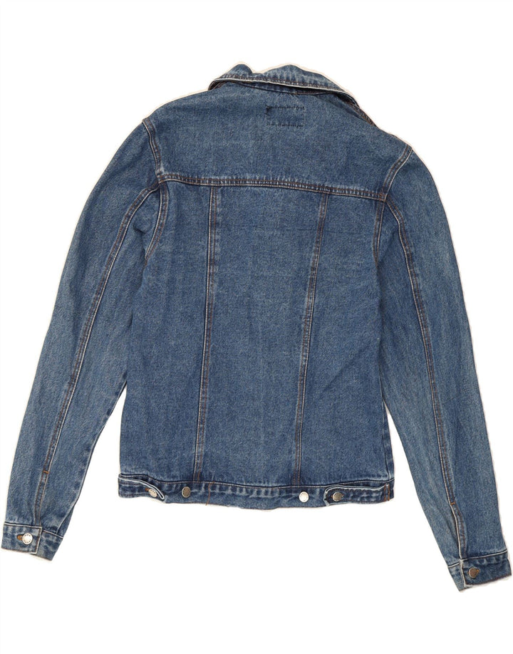VINTAGE Womens Denim Jacket UK 10 Small Blue Cotton Vintage Vintage and Second-Hand Vintage from Messina Hembry 