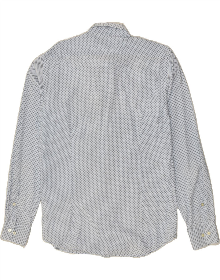 HENRY COTTONS Mens Shirt Size 41 Large Blue Spotted Cotton | Vintage Henry Cottons | Thrift | Second-Hand Henry Cottons | Used Clothing | Messina Hembry 