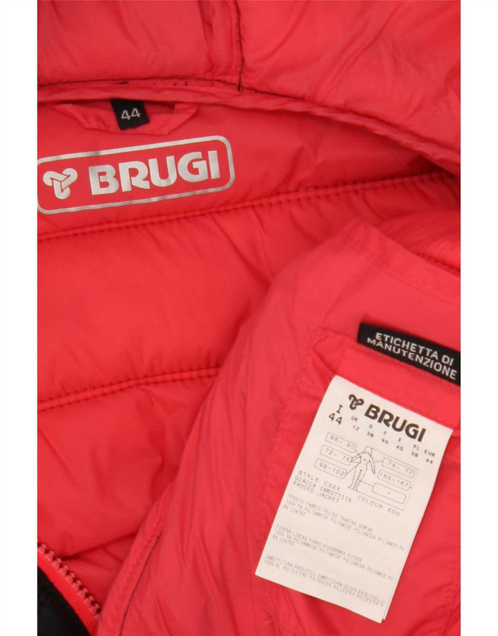 Женская утепленная куртка с капюшоном Brugi UK 12, средний черный полиамид
