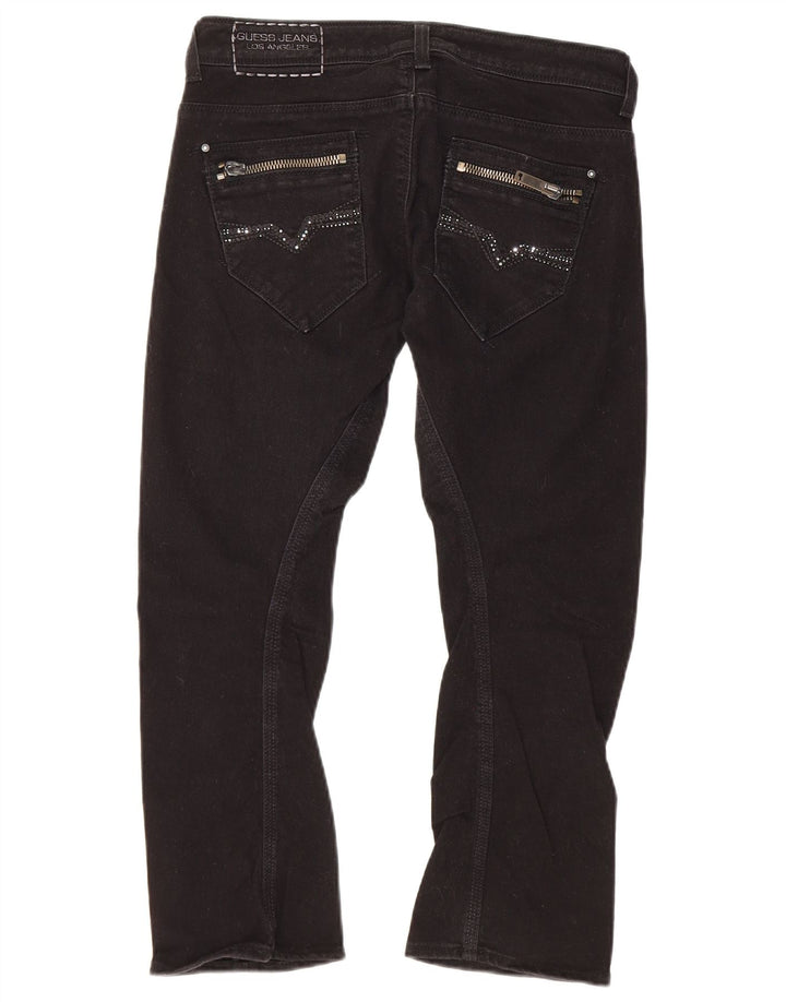 Женские укороченные джинсы Guess W28 L23, черный хлопок