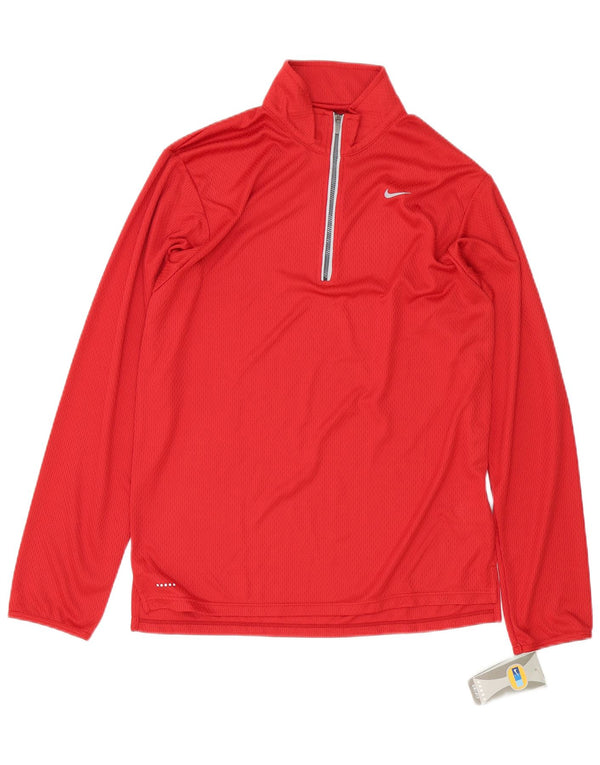 Мужской спортивный костюм-пуловер с воротником на молнии Nike UK 39/41, средний красный полиэстер