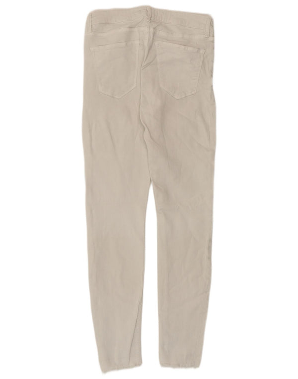 Женские потертые джинсы скинни Zara EU 36 XS W26 L27, белый хлопок