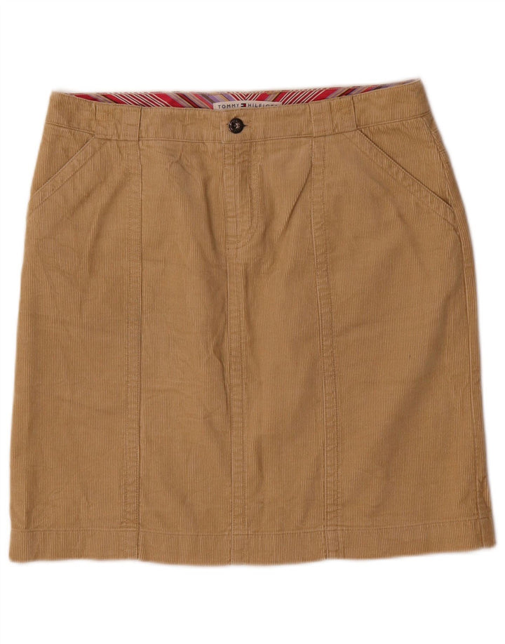 Женская вельветовая юбка Tommy Hilfiger US 8 Medium W32 Бежевый хлопок