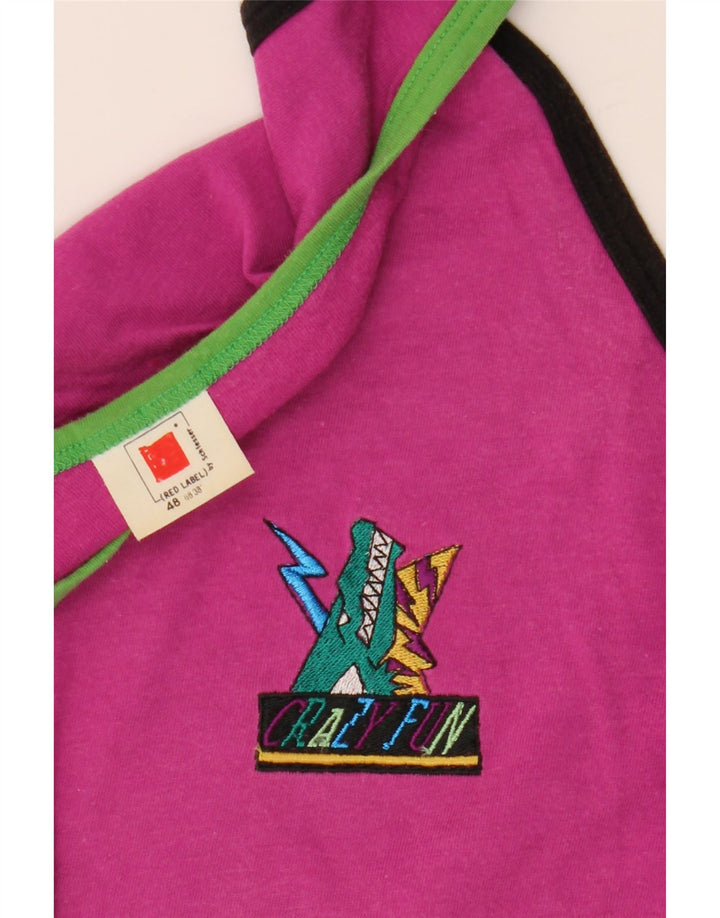 ВИНТАЖНЫЙ женский жилет IT 48 XL Розовый хлопок