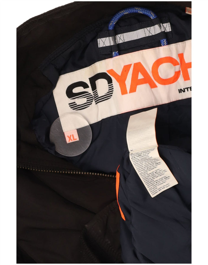 SUPERDRY Женский бомбер с графическим рисунком UK 18 XL, черный полиэстер