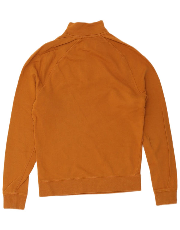 Farah Mens Zip Neck Sweatshirt Jumper Small Yellow Cotton