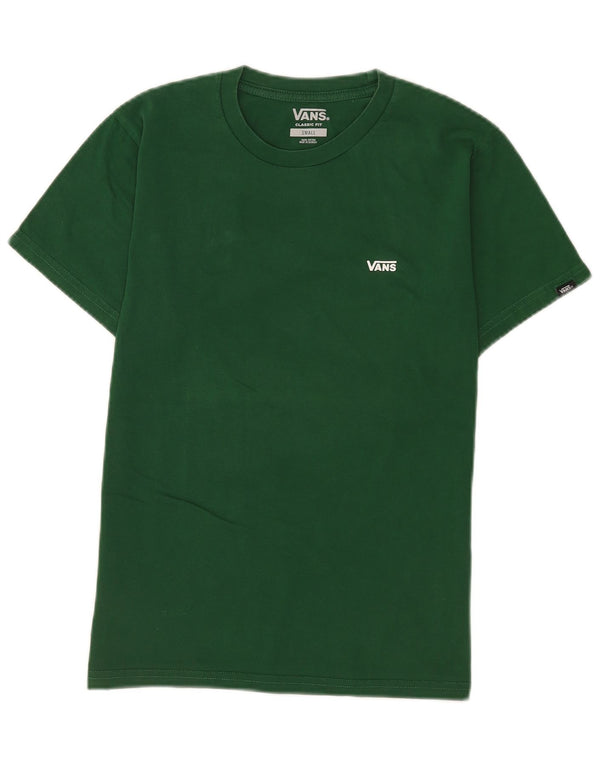 Vans Mens Classic Fit T-Shirt Top Small Green Cotton