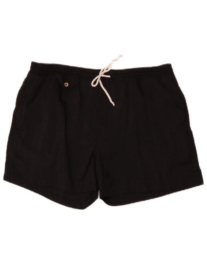 Мужские спортивные шорты VINTAGE, большие черные из полиамида