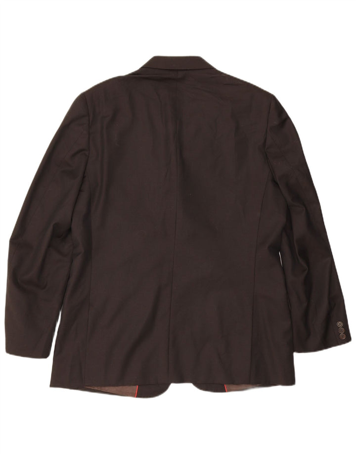 Мужской пиджак Massimo Dutti на 3 пуговицах UK 42 XL коричневый шерстяной