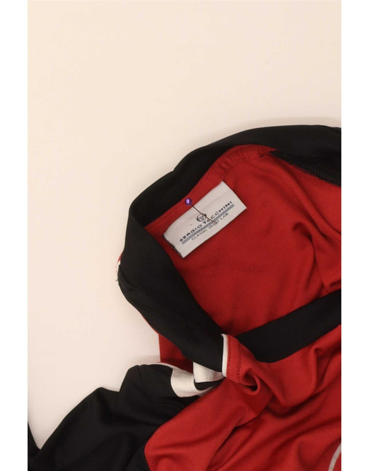 Мужская футболка с рисунком Sergio Tacchini, маленький красный цветной блок