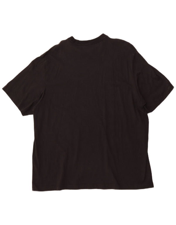 ABERCROMBIE & FITCH Мужская футболка для высоких, топ 2XL, черный хлопок