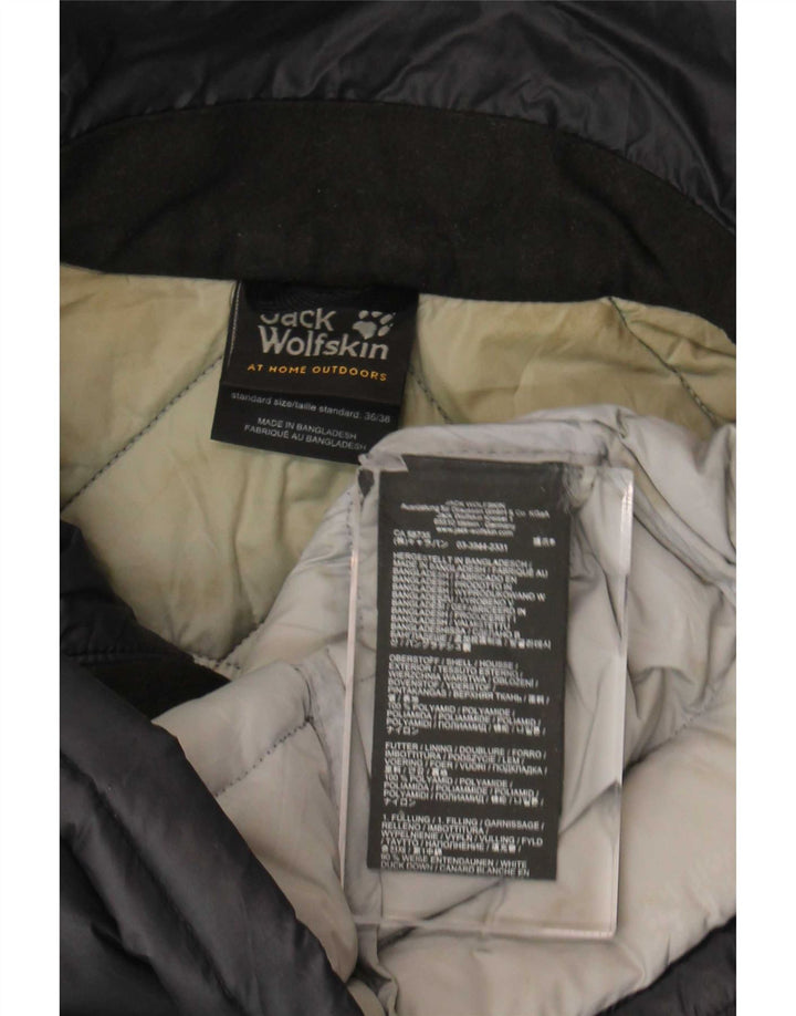 Женское стеганое пальто Jack Wolfskin UK 8/10, маленький серый полиамид