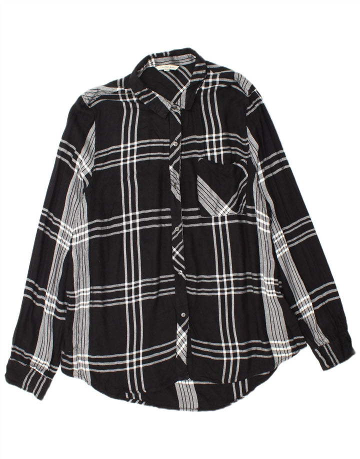 Женская фланелевая рубашка CALVIN KLEIN JEANS UK 18 XL, черный клетчатый вискоза