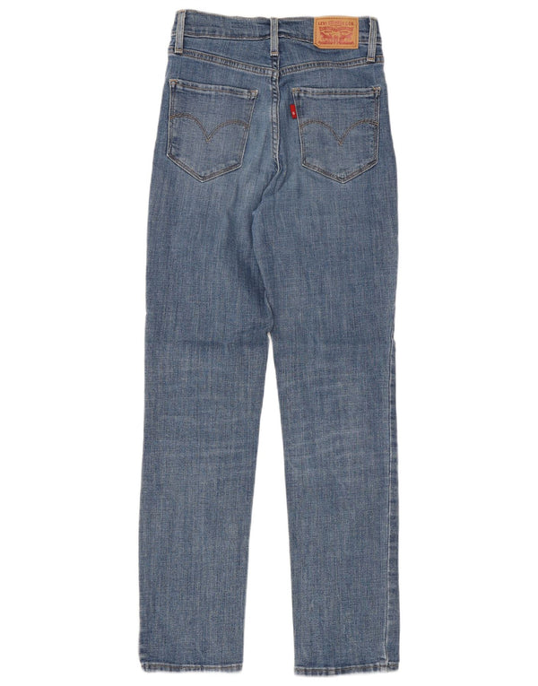 Женские прямые джинсы Levi's 724 с высокой посадкой W24 L28, синие, хлопок