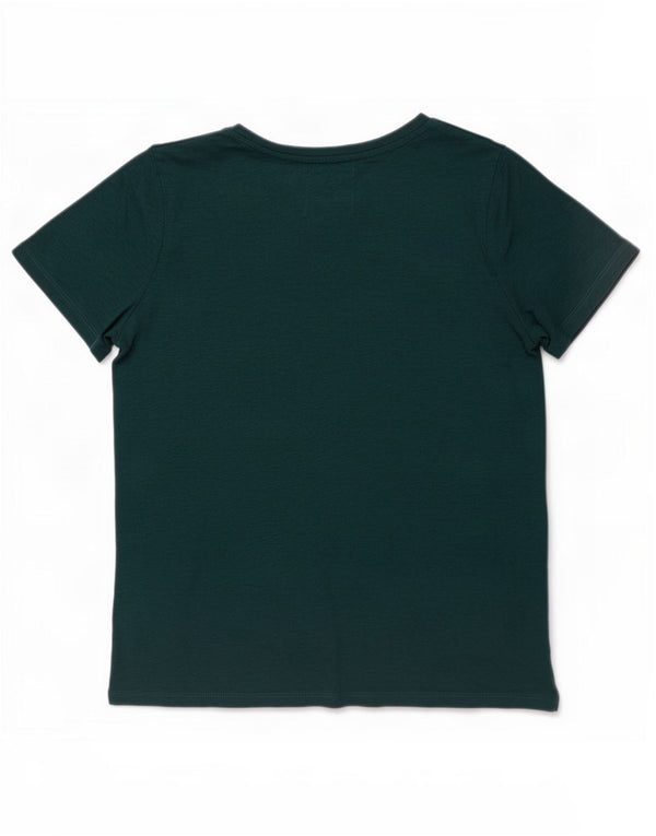 Женская футболка Superdry Top UK 14, большой зеленый хлопок с крапинками