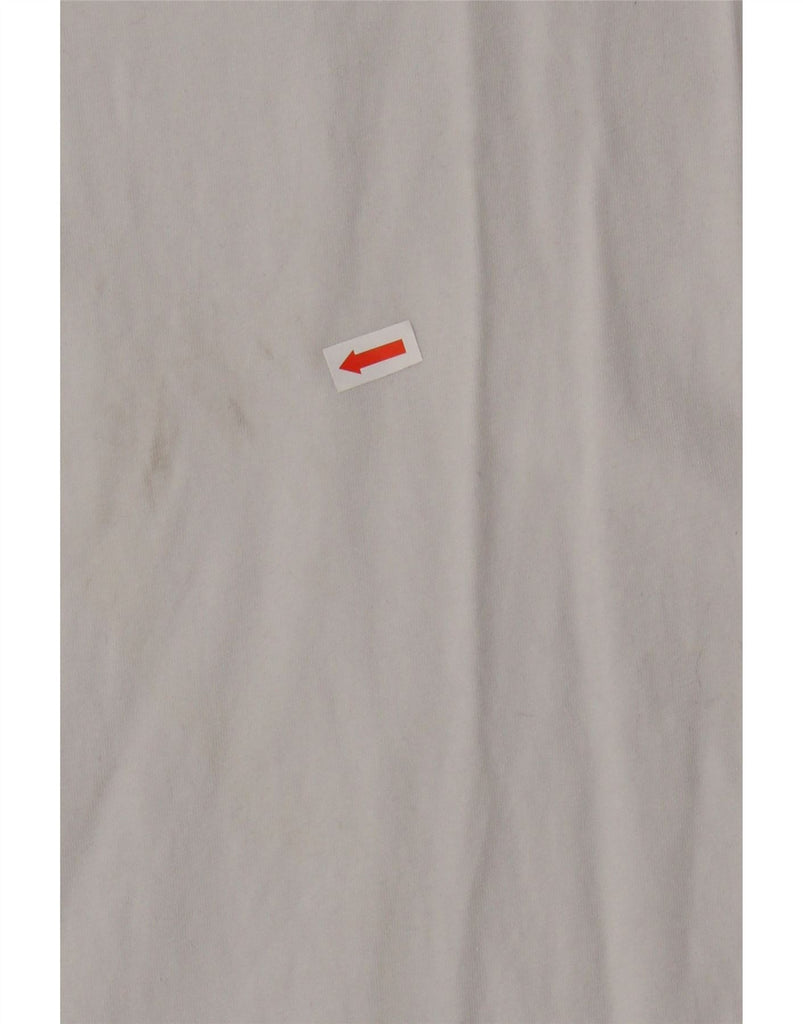 ASICS Womens Graphic T-Shirt Top UK 12 Medium White Cotton Vintage Asics and Second-Hand Asics from Messina Hembry 