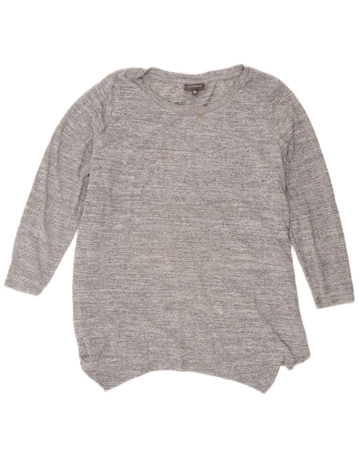 Женская туника Marks & Spencer Autograph Top UK 20 2XL, серый полиэстер с крапинками