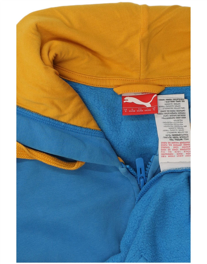 PUMA Mens Zip Hoodie Sweater Small Blue Cotton
