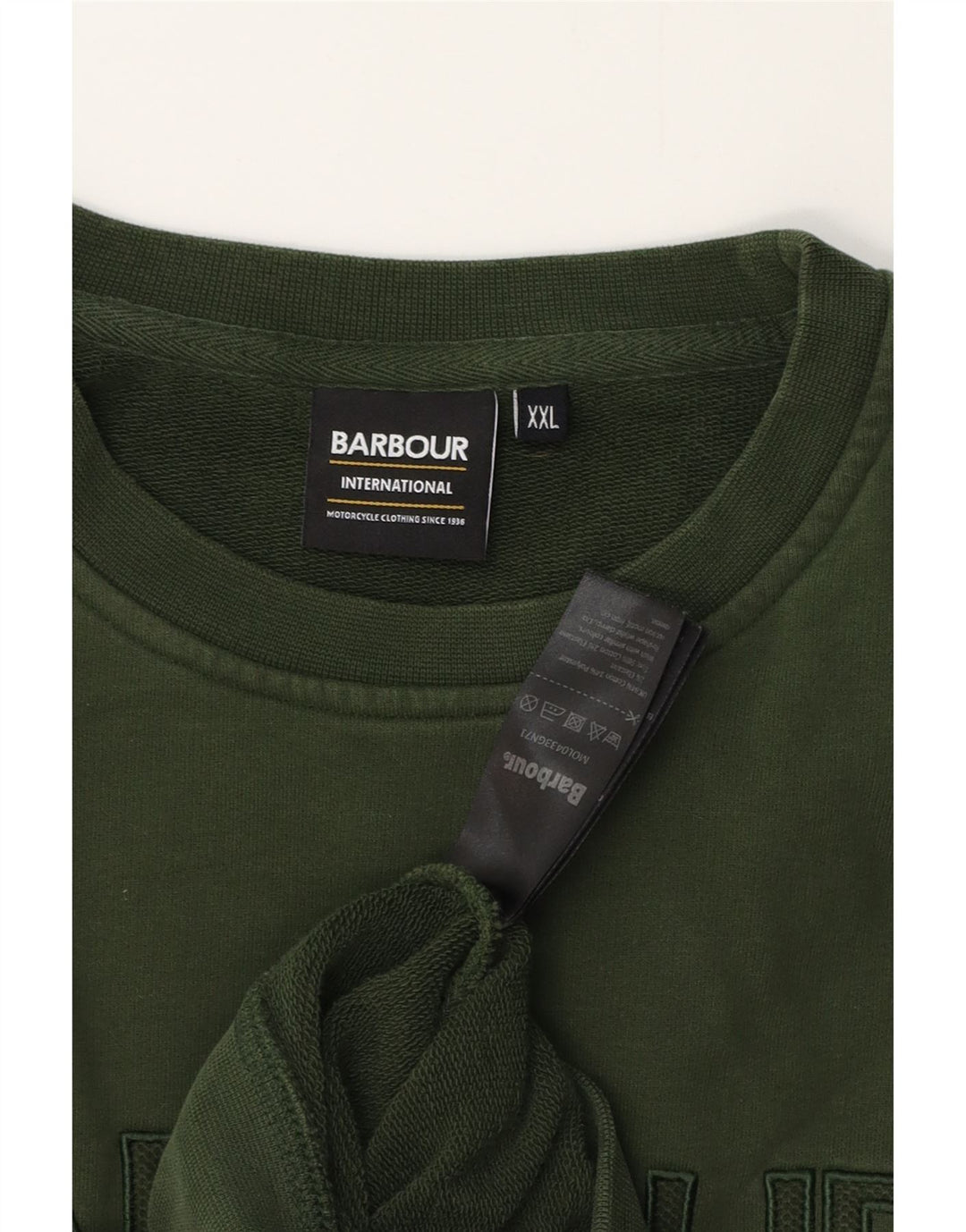 Мужской свитшот с рисунком BARBOUR 2XL, зеленый хлопок