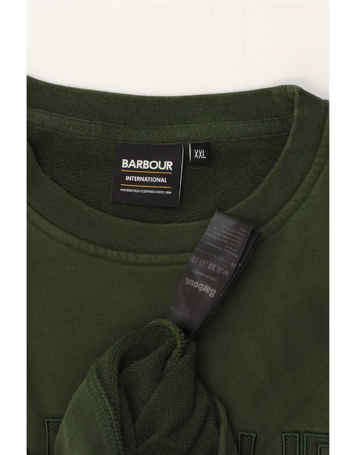 Мужской свитшот с рисунком BARBOUR 2XL, зеленый хлопок