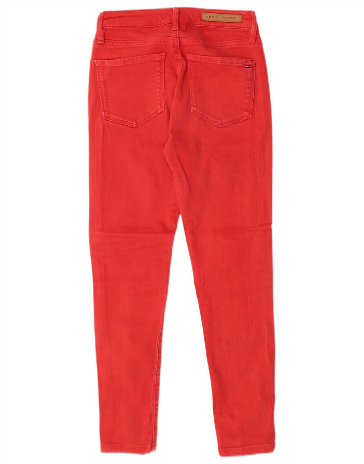 TOMMY HILFIGER Womens Como Jegging Jeans W25 L24 Red Cotton