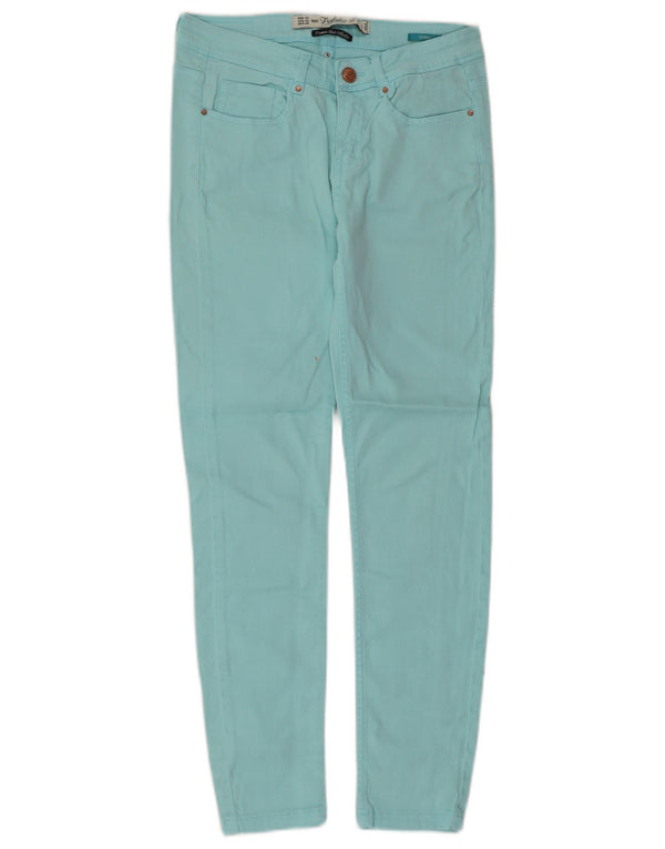 Женские джинсы скинни Zara Trafaluc EU 34 2XS W24 L25 Бирюзовый хлопок