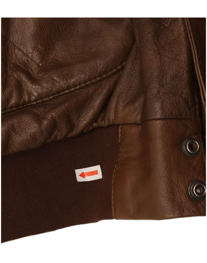 Мужская кожаная куртка Outback UK 42 XL Коричневая кожа
