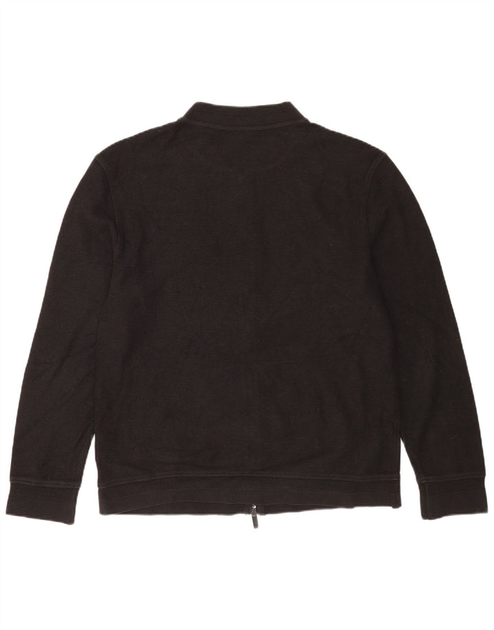 Мужской кардиган Massimo Dutti, большой черный хлопковый свитер