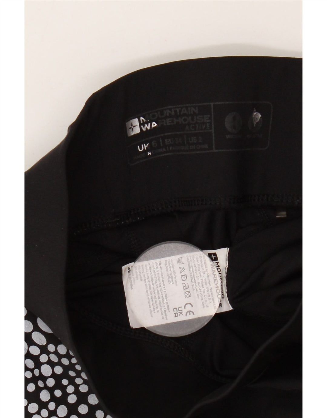 Женские леггинсы Mountain Warehouse UK 6 XS, полиамид с черными пятнами