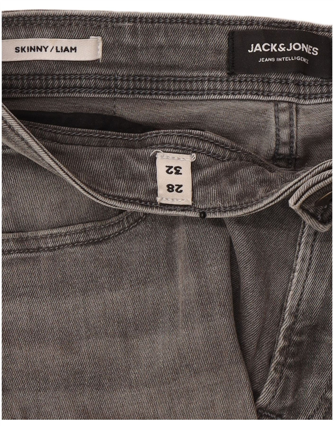 Мужские джинсы скинни Jack & Jones Liam W28 L32 Серые