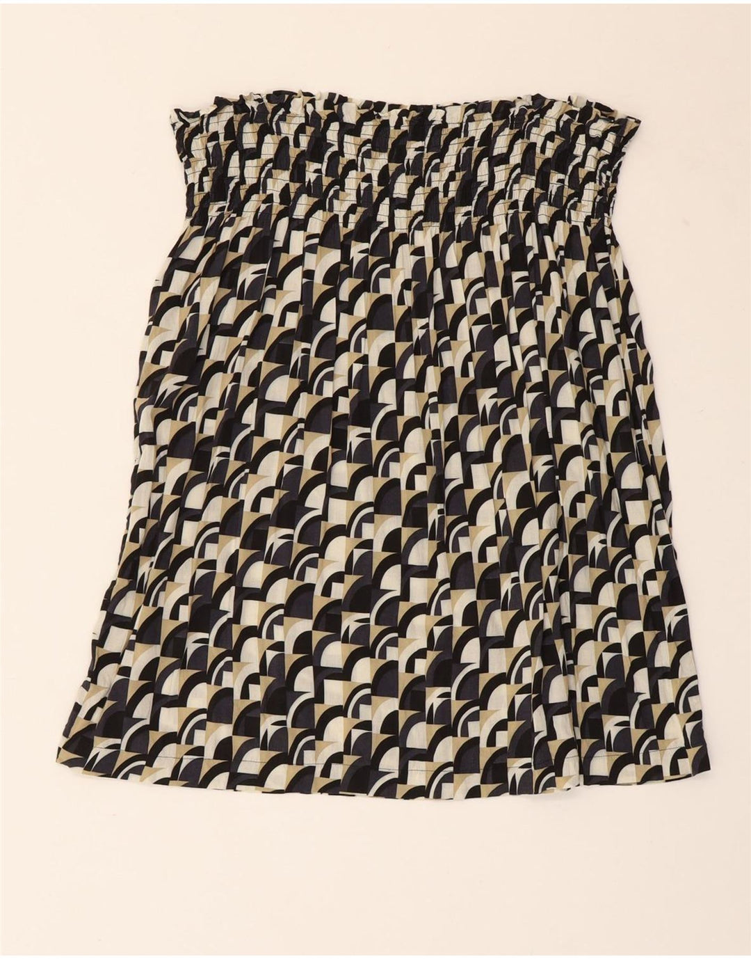 Женский топ без бретелек Benetton UK 8, маленький, разноцветный, с геометрическим узором