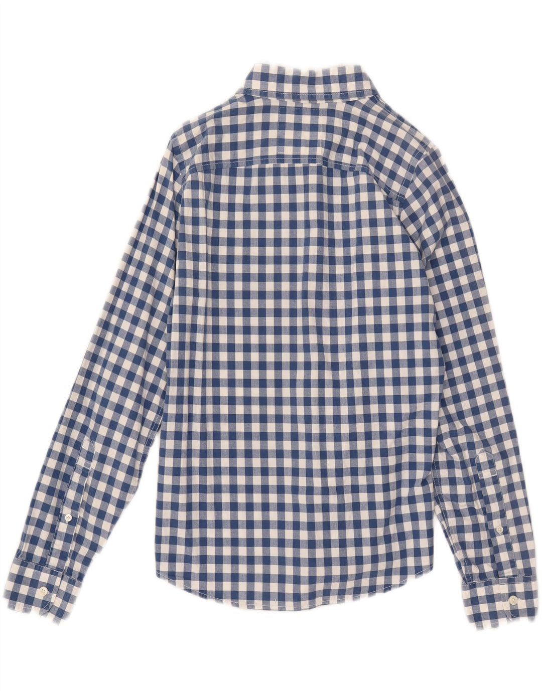 Мужская рубашка HOLLISTER, маленькая, темно-синяя, в мелкую клетку, хлопок
