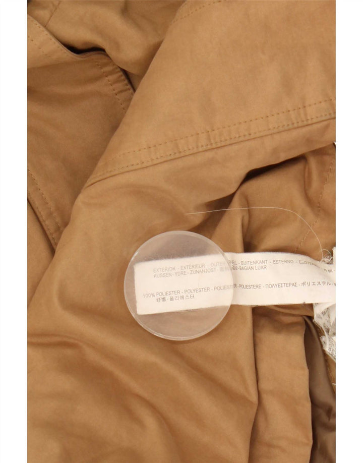 Женская парка Zara с капюшоном UK 6 XS Бежевый полиэстер