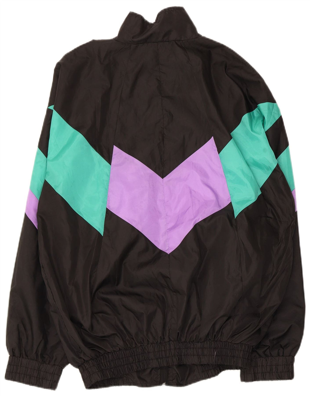 Винтажный мужской спортивный костюм, верхняя куртка, большая черная цветная блокировка