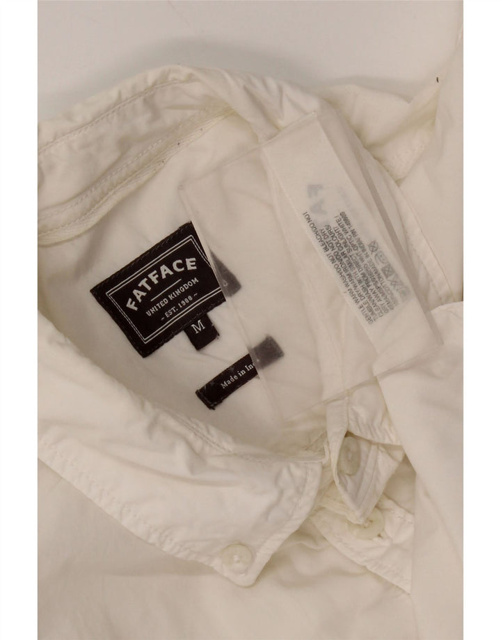 Мужская рубашка Fat Face из хлопка среднего размера белого цвета